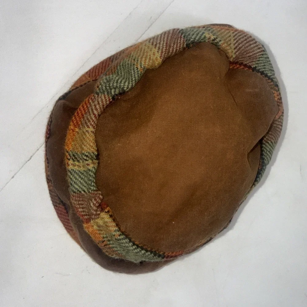 Vintage Moncrieff Specialist Silks Slouch Hat Brown Plaid Tweed Ireland